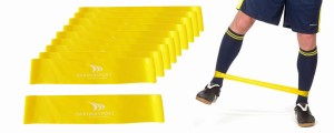 Guma fitness - zestaw 20 gum ŻÓŁTE mały opór