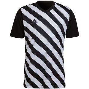 Koszulka Piłkarska Adidas Entrada 22  czarno-biała HF0126