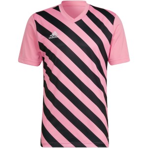 Koszulka Piłkarska Adidas Entrada 22 różowo-czarna HC2633